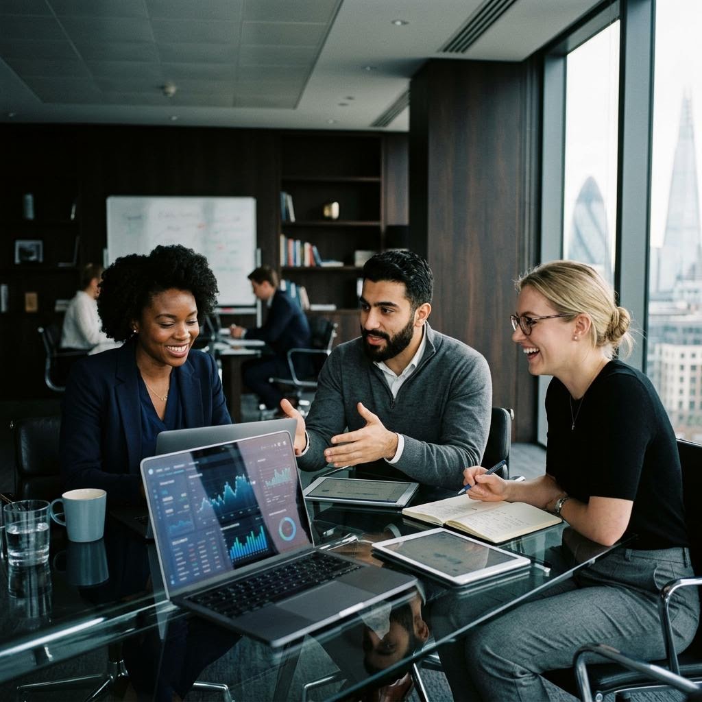 Analysten-Team bei der Überwachung von Algorithmen